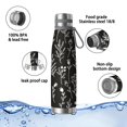 thumbnail image 4 of Floral 29oz Stainless Steel Insulated Thermos with Tea Filter, 360° Printed Travel Bottle, Leakproof BPA-Free,Anti-Slip Base, 304 Inner & 201 Outer, Vacuum Cup,Thanksgiving,Christmas, Spring,Flower, 4 of 6