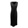 thumbnail image 4 of JIAYUE Women's Dress A-Line Mid-Calf Casual Sleeveless Tank With Pockets Summer Beach Solid Color V Neck Classic Female Dresses, 4 of 4