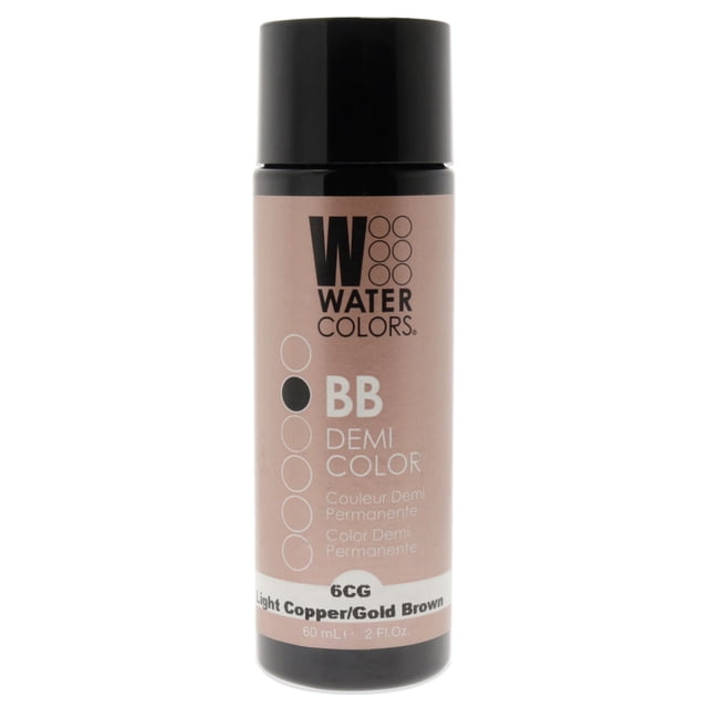 Tinte Semipermanente para Cabello Watercolors BB Marrón Dorado Cobrizo Claro 6CG Tressa 2 oz