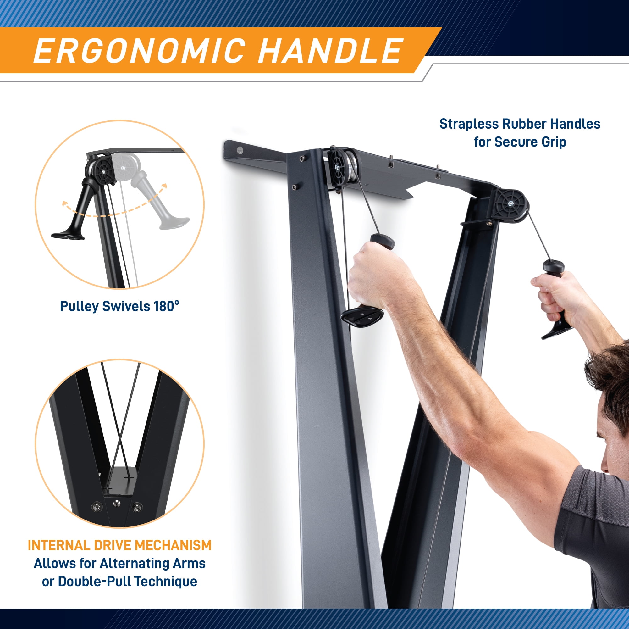 Marcy Cross Country Ski Trainer, Wall-Mounted Skiing Machine with Optional Base Platform (Sold Separately) NS-0357-SKI