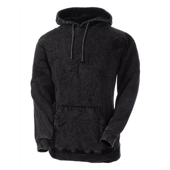Adult Mineral Tie-Dyed Pullover Hoodie - MINERAL BLACK - 2XL