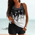 thumbnail image 2 of Two Piece Mesh Tankini Swimsuits for Women Rushed Bathing Suits Blouson Swim Top with Bikini Bottoms Teen Girl, 2 of 9