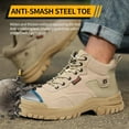 thumbnail image 2 of Work Boots for Men Slip On Welding Boots for Men Indestructible Steel Toe Boots Men's Steel Toe Shoes Fireproof Safety Toe Shoes Construction Boots for Welder Men's Work Shoes., 2 of 10