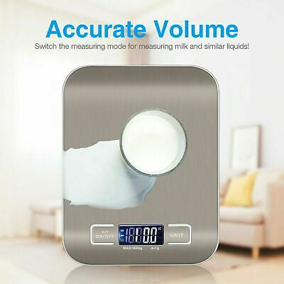 GCP Products Lcd Digital Kitchen Scale Diet Food Balance 5Kg 11Lbs  Electronic Weight Battery