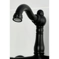 thumbnail image 2 of Kingston Brass KS3250BEX Vintage Double-Handle Wall-Mount Bridge Kitchen Faucet, Matte Black, 2 of 7