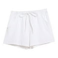 thumbnail image 2 of Patlollav Women Casual High Waist Shorts Ladies Wide Leg Solid Jeans Short Pants, 2 of 6