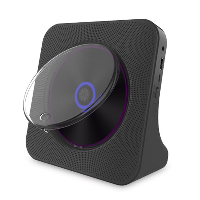 MEGICOT Lecteur CD Portable avec Haut-Parleurs Intégrés et Fonction de Réception et de Transmission Bluetooth, Lecteur de Musique Vertical de Bureau avec Télécommande Radio FM USB Flash AUX