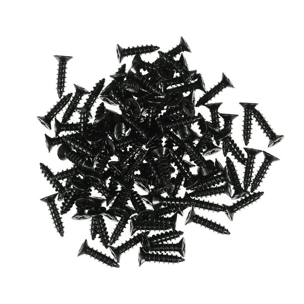 ColoMX Doitool 100pcs M4 * 16 Tornillos de cabeza plana Tornillos de perforación autoprocesar a la corrosión multifuncional para la madera de la pared de yeso y metal