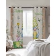 thumbnail image 4 of Easter Blackout Curtains for Bedroom Living Room Darkening Curtains 96 Inches Long Rustic Gnomes Duck Floral Colorful Eggs Wooden Grain Window Curtain 2 Panels Set Window Treatment Drapes 52"x96", 4 of 9