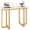 White, variant on Furnibear 42 Inches Modern Faux Marble Entryway Table with Geometric Metal Frame for Living Room Entryway Hallway, White