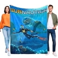 thumbnail image 1 of Subnautica anti-pilling, suave, ligera, esponjosa y acogedora de lujo para hogar y cocina – Perfecta para niños y adultos,200X150cm, 1 of 6