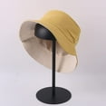 thumbnail image 5 of CoCopeaunts Large Bucket Hat Women Solid Double Sided Wear Basin Hat Summer Wide Brim Men Fisherman Hat Casual All-Match, 5 of 8