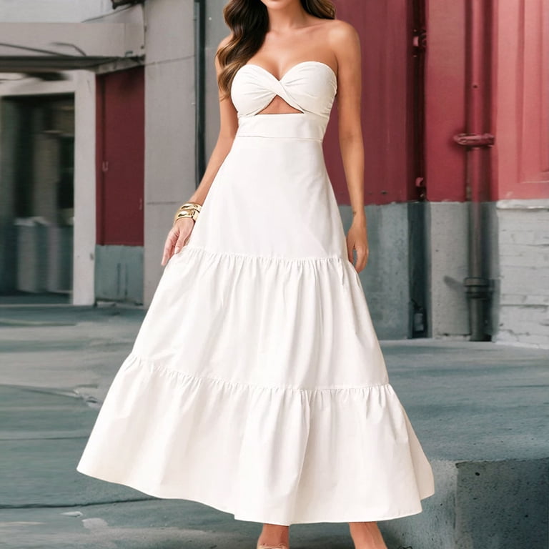 slim fit dress slacks Wild Nights Maxi Dress Cream/Taupe / L main image 0