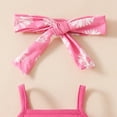 thumbnail image 4 of TOWED22 Newborn Girl Outfits Rainbow Print Romper Bodysuit Ruffle Shorts Set Clothing Hot Pink,12-18 M, 4 of 7