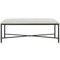 thumbnail image 2 of Uttermost Avenham Contemporary Iron and Fabric Bench in White/ Black, 2 of 5