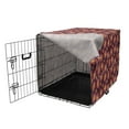 thumbnail image 3 of Floral Dog Crate Cover, Repetitive Vintage Flowers Illustration, Easy to Use Pet Kennel Cover Small Dogs Puppies Kittens, 7 Sizes, Coral Charcoal Grey, by Ambesonne, 3 of 6