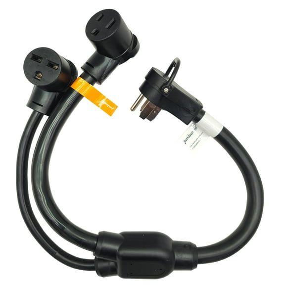 Parkworld 65214 4-Prong RV Splitter, NEMA 14-50P to 6-50R and 6-30R 3FT