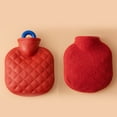 thumbnail image 4 of Small Size Hot Water Bottle With Soft Fleece Cover Warm Water Bag Hand and Bed Warmers for Winter Indoor Outdoor Cold Day, 4 of 9