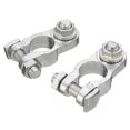 thumbnail image 1 of 1pair Car Battery Terminal Clamps Adjustable Conductive Caps Heavy Duty Stud Type Cable Positive Negative, 1 of 1