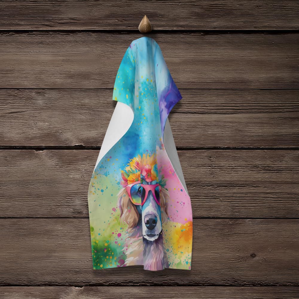 Carolines Treasures DAC2448KTWL 25 x 15 in. Afghan Hound Hippie Dawg Kitchen Towel