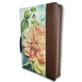 thumbnail image 4 of Biblia con Cierre Letra Grande 12 puntos para Mujer RV1960 imit piel marrón floral con índice, canto floral, y asa de mano, 4 of 5