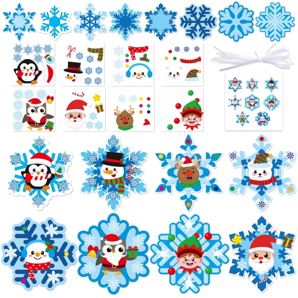 Set de adornos de copos de nieve para invierno, 123 unidades, BeYuMi, de Art Craft Kit
