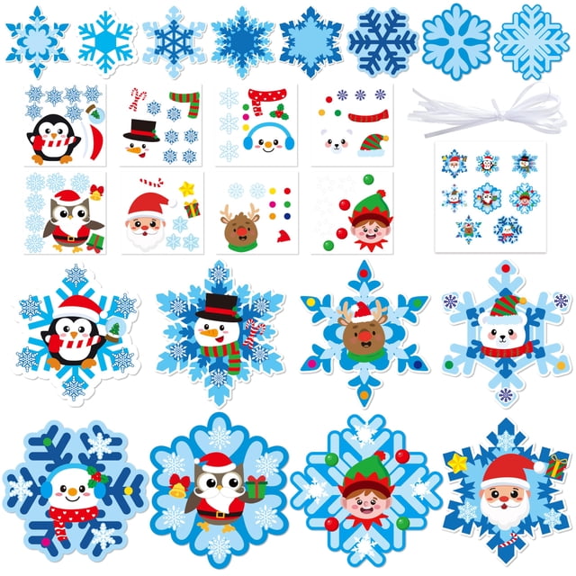 Set de adornos de copos de nieve para invierno, 123 unidades, BeYuMi, de Art Craft Kit