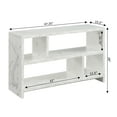 thumbnail image 3 of Convenience Concepts Northfield 55 inch TV Stand Console with Shelves, White Faux Marble, 3 of 5