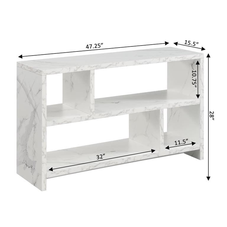 Convenience Concepts Northfield 55 inch TV Stand, White Faux