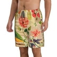 thumbnail image 2 of Disketp Men'S Swim Trunks Hawaiian Breathable Surf Beach Swimsuits Mesh Lining Beach Shorts With Pockets-Vintage Bird, 2 of 9