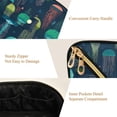 thumbnail image 5 of FORMRS Makeup Bag Travel Cosmetic Organizer for Women Fold Flat Zipper Pouch with Handle, Green Jellyfish Pattern, 5 of 8