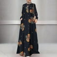 thumbnail image 2 of Women's Long Sleeve Button Down Abaya Casual Dress Dubai Outfits, 2 of 9