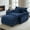Dark Blue, variant on Gexpusm 40" Chenille Accent Chair with Ottoman - Ultra-Comfy Single Sofa Chair for Living Room, Bedroom & Apartment, Orange, Ideal for Reading and Relaxing