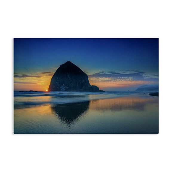 Stupell Industries Deep Sunset Island View Landscape & Nature Photography Wrapped Canvas Art Print Wall Art, 24 x 16