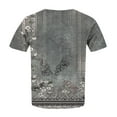 thumbnail image 5 of Teissuly Women Fashion Casual Printing Shirts Short Sleeve Loose Plus Size Tee Tops Round Neck Tunic Blouse, 5 of 6