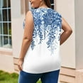 thumbnail image 3 of GIPQJK Plus Size Tank Tops for Women V Neck Casual Loose Fit Sleeveles Tanks Floral Print 2025 Summer Tees Blouses with Pockets,Blue 2XL, 3 of 5