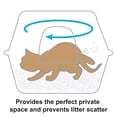 thumbnail image 5 of Richell Paw Trax Wide Hooded Cat Litter Box in Brown, 5 of 7