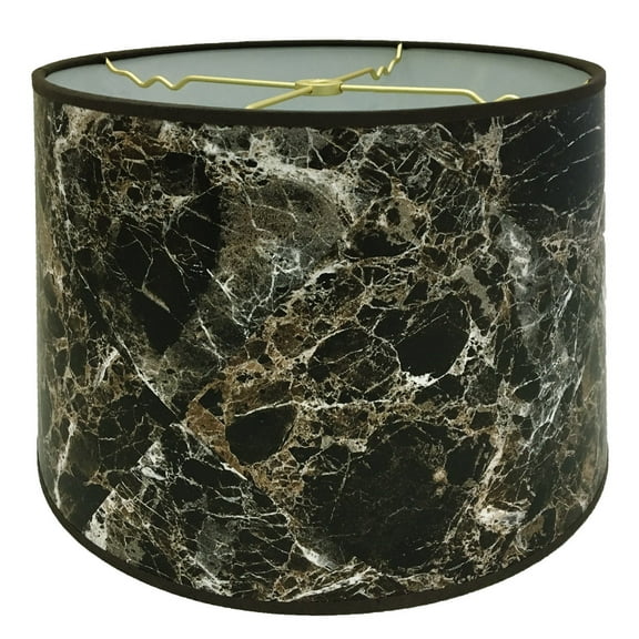Royal Designs Dark Brown Marble Texture Hardback Lamp Shade, 13 x 14 x 9.5