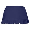 thumbnail image 7 of VNKIDY Womens Solid Color High Waisted Ruched Side Swim Skirt With Ruffle Hem Built In Brief For Beach Days Pool Parties Summer Vacations Water Activities Leisure Swimwear Bottom, 7 of 7