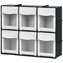 Rempry Mini Plastic Drawers Organizer, 7.1x5.1x13.2 Small Storage  Drawers Containers with 7 Clear Drawer Units, Black