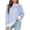 Blue, variant on Levmjia Women's Striped Long Sleeve Sweater Crewneck Drop Shoulder Loose Fit Casual Pullover Top for Fall Winter
