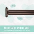 thumbnail image 4 of Home Details 42" to 74" Adjustable Straight Shower Curtain Tension Rod, Oil Rubbed, 4 of 6