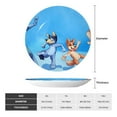 thumbnail image 4 of Lsque Bluey Pattern Ceramic Decorative Plate Decorative Plates with Display Stand Personalized Porcelain Plate Ceramic Ornaments for Wall Hanging Decoration-8in, 4 of 6