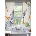 thumbnail image 4 of Sheer Curtain Panels Easter Bunny Rod Pocket Voile Window Curtains Rabbit Carrot Spring Window Treatments Ligh Filtering Privacy Curtain Drapes for Bedroom Living Room 2 Panel Set 63 Inch Length, 4 of 9