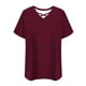 thumbnail image 5 of Tops de Manga Corta de Tamaño Más de las Mujeres, Blusas de Cuello en V Impresas de Verano de Moda para Uso Casual, Diario Y de Fiesta, 5 of 6