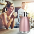 thumbnail image 3 of SSAWcasa 61oz Thermal Coffee Carafe Stainless Steel Double Wall Vacuum Thermos Thermal Flask Coffee Dispenser Insulated Coffee Carafes Keeping Coffee Water and Tea 12 Hours Hot, 24 Hours Cold (Pink), 3 of 8