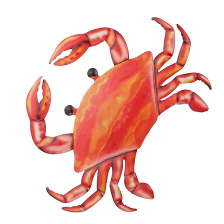 Masteelf 1Pc Crab Shaped Wall Decor Home Wall Hanging Ornament Chic Iron Art Craft