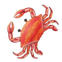 Masteelf 1Pc Crab Shaped Wall Decor Home Wall Hanging Ornament Chic Iron Art Craft