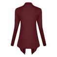 thumbnail image 4 of Oversized Cardigans Women Drape Front Open Long Sleeve Irregular Hem Lightweight Cardigans, 4 of 4