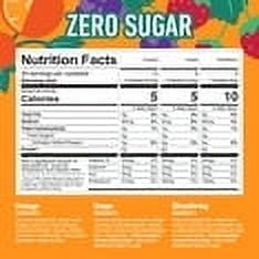 Crush Powdered Drink Mix Variety Pack Orange Grape & Strawberry Sugar Free 30 Count (Pack of 4)